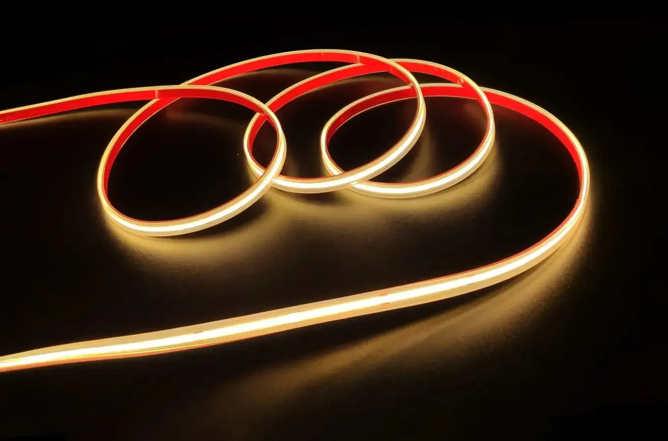 LED lighting strip on a dark background