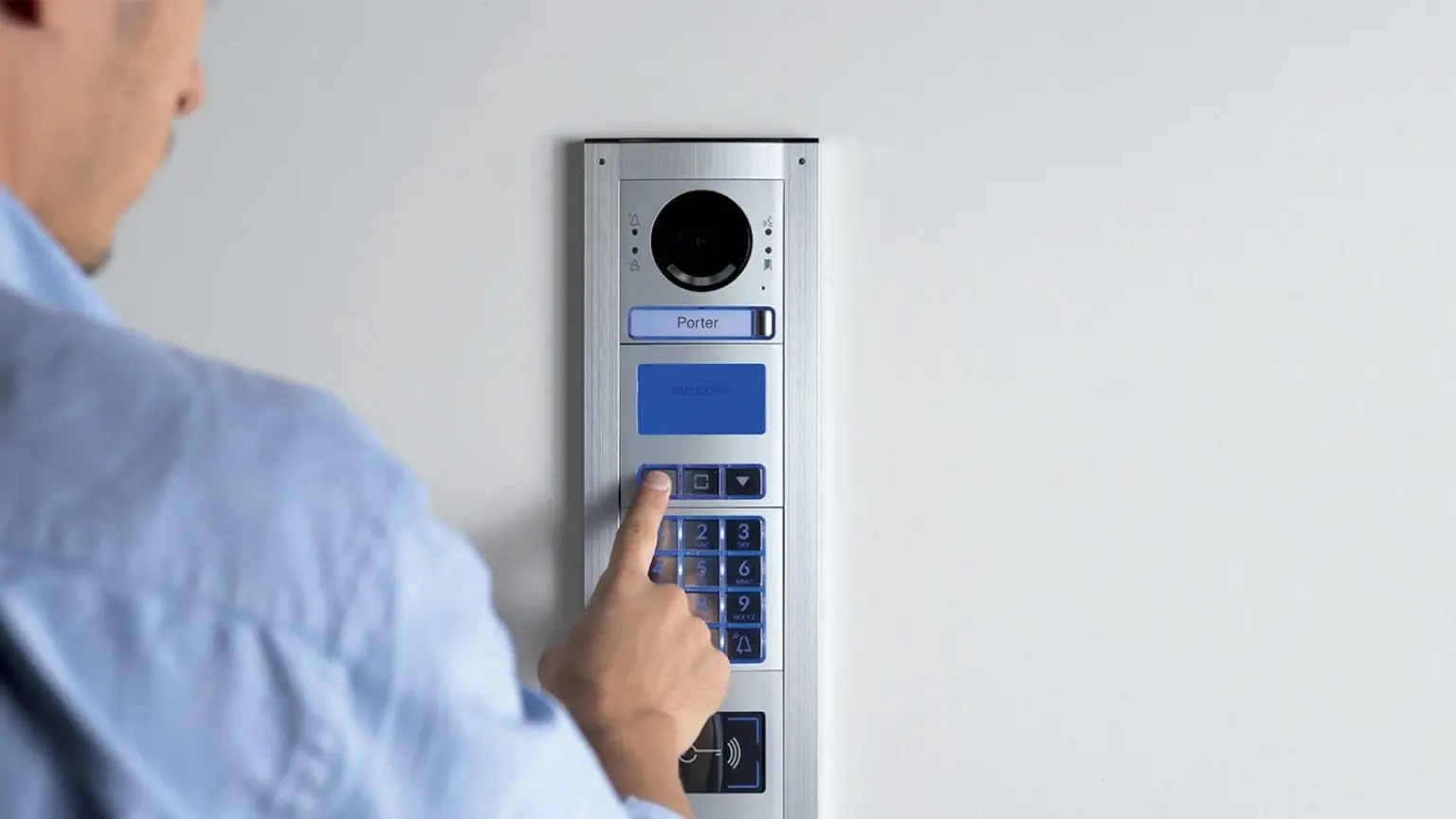 Video intercom with camera and keypad